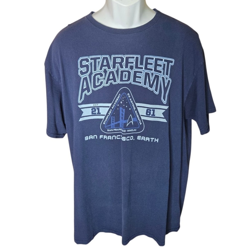 Star Trek Mens Starfleet Academy T Shirt Size XL Nerd Trekkie Sci Fi Collegiate